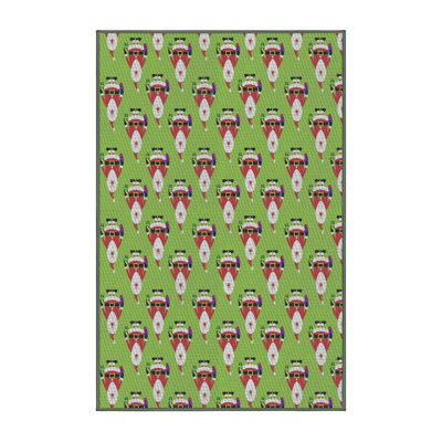 Tapis zone grise à motifs
