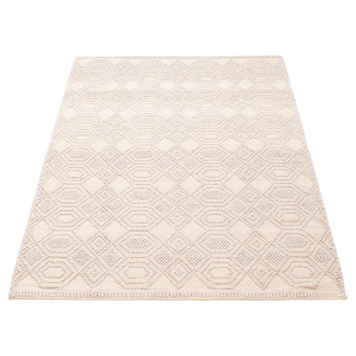Tapis unique brun clair de 5 pi 2 po x 7 pi 3 po Sienna
