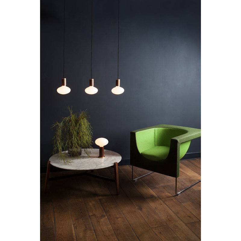 Ensemble de luminaire suspendu en noyer, Noyer