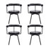 Ensemble de 4 chaises de salle à manger rembourrées en polyuréthane Abisan Bauhaus