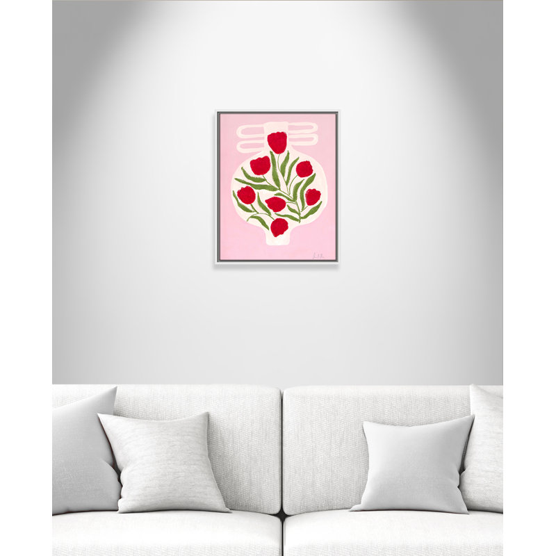 Impression de vase Colette n ° 02 par Camilla Bergqvist, H 21,5 po x l 17,5 po, Blanc