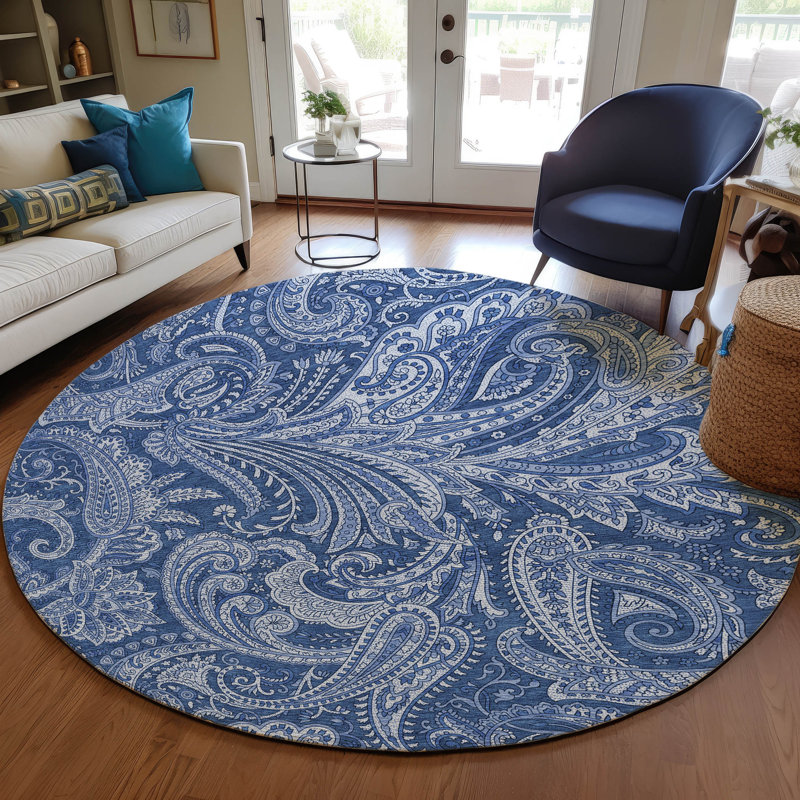 Tapis intérieur / extérieur Fareham avec envers antidérapant, Rond 8 pi