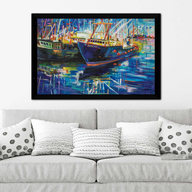 In In the Night - Peinture, Cadre noir, H 21,5 po x l 27,5 po x P 0,75 po