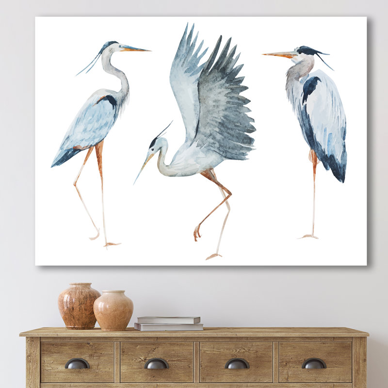 Reproduction d'art sur toile, héron, II, Toile tendue, H 30 po x l 40 po, Sans cadre