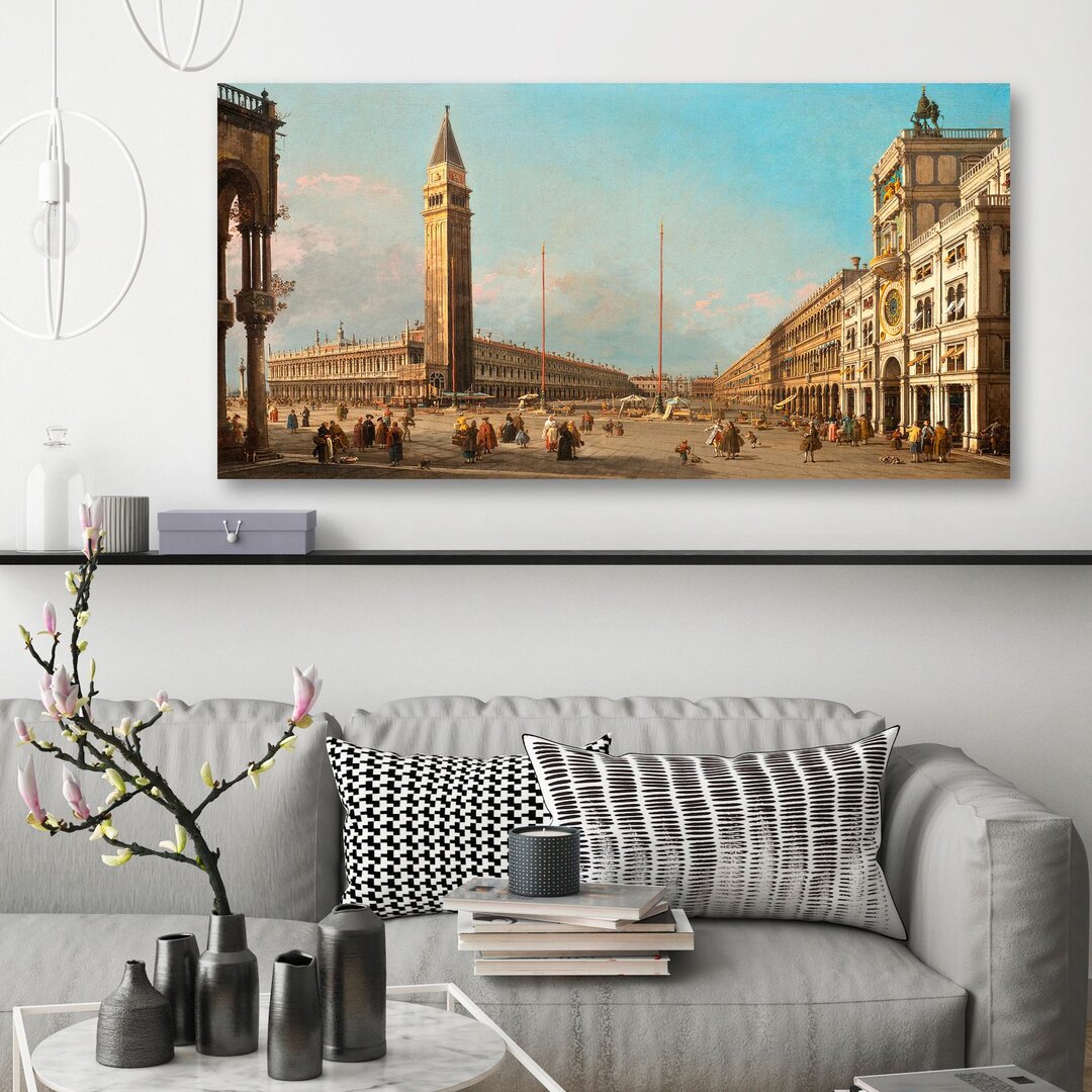 Leinwandbild Piazza San Marco mit Blick nach Süden und Westen von Canaletto