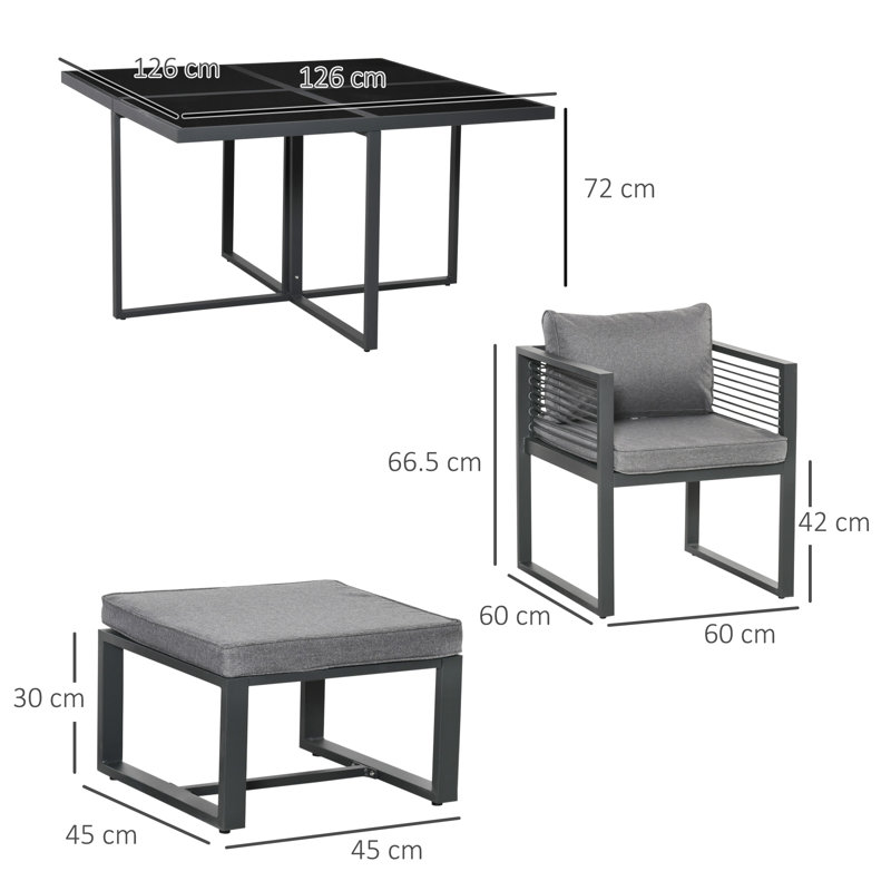 Bodhild 8 Seater Dining Set with Cushions