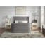 Grey Velvet Lined Ottoman Tv Bed With Hybrid Mattress -73466401