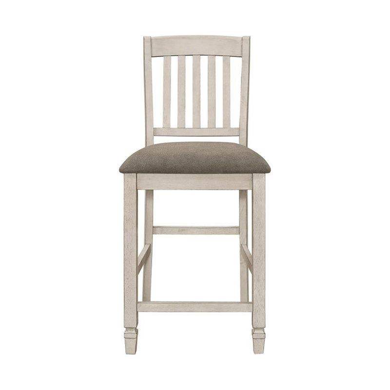Set of 2 Slat Back Counter Height Chair