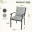 Chaises de patio en métal 2 pièces avec coussins gris Maynard-122588615