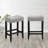 25.75" H Mid-Century Modern Saddle Stool Backless Upholstered Counter Stool with Wood Frame-1247161821