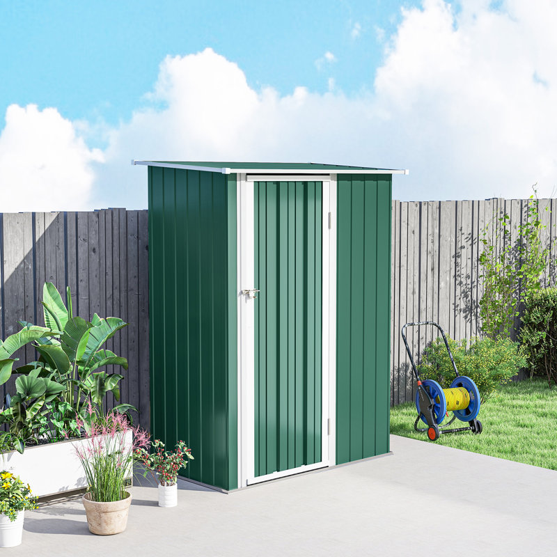 4.7ft. W x 2.8ft. D Flat Garden Shed, Green