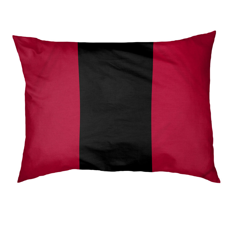 Coussin Atlanta, Rouge / noir / rouge, Medium (28" W x 18" D x 6" H)