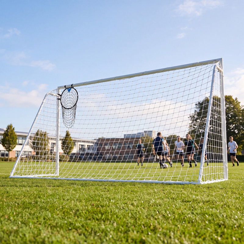 Soccer Goals for Backyard Soccer Goal 12x6 FT, Large Metal Soccer Goal with 2" Steel Goal Post and High-Density Net, Outdoor Practice Equipment for Youth Adults and Kids, White