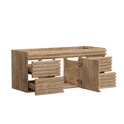 48" Wall Mounted Single Bathroom Vanity Cabinet Base Only, Floating Cabinet, Sink Top Not Included