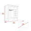 Armoire de bar Essential, une tablette ouverte, six supports à vin intégrés, un tiroir
