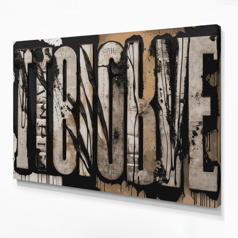 Art mural sur toile noir "Thanksgiving", H 24 po x l 36 po
