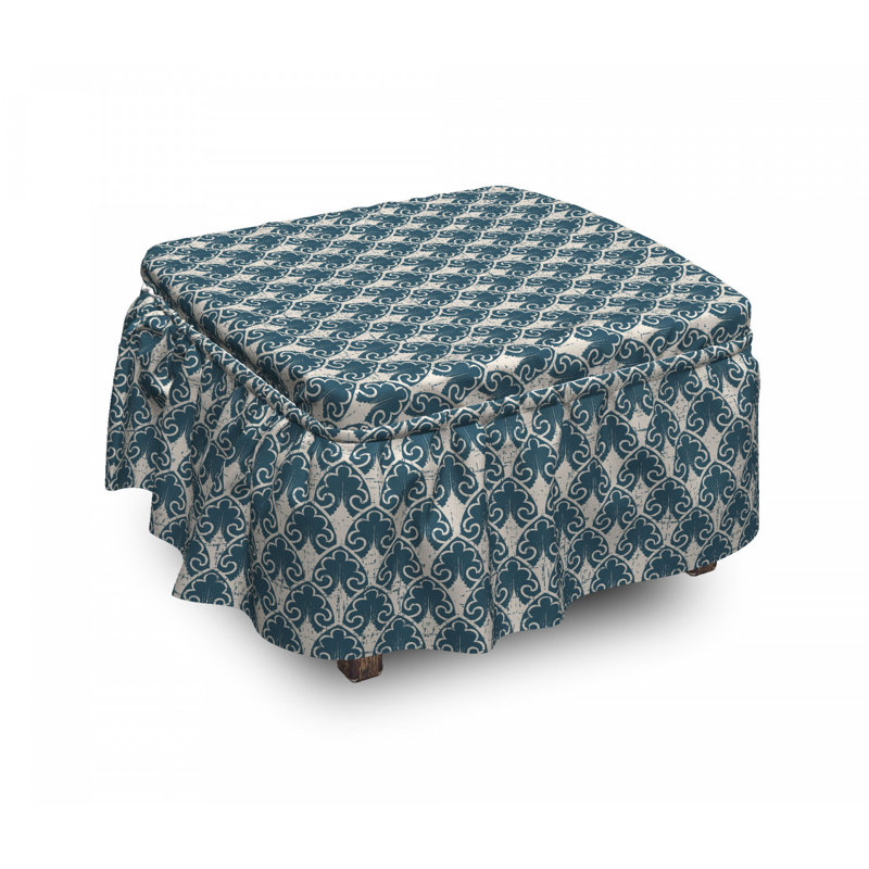 Housse pour repose-pieds antique jardin nature