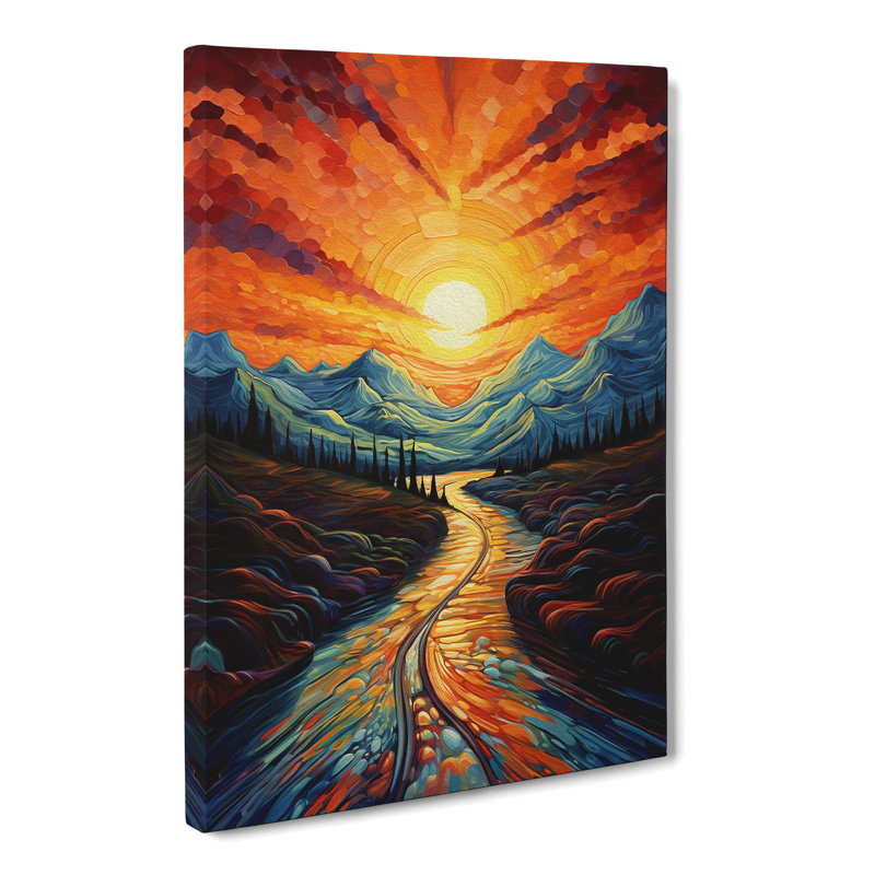 Sunrise Expressionism - Wrapped Canvas, 60cm H x 40cm W x 3cm D