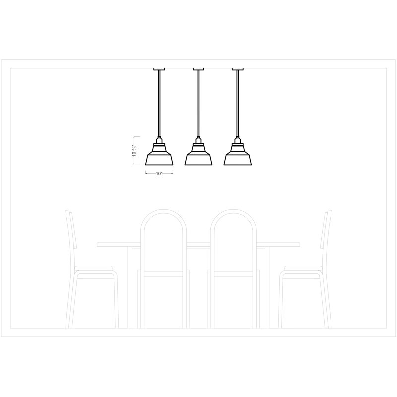 Topanga 1 - Light Single Pendant, Satin Brass