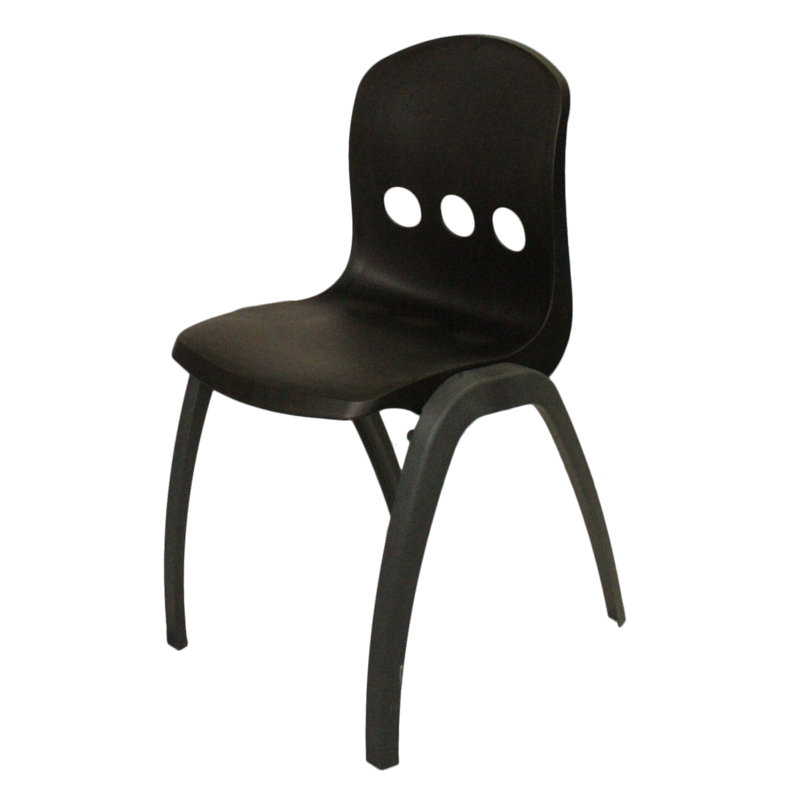 Chaise d'appoint empilable pour patio, Noir, Noir, noir, noir, noir