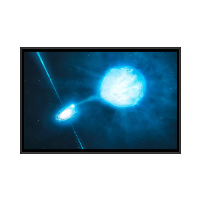 "trou" , impression sur toile, H 18 po x l 26 po x P 1,5 po, Toile avec cadre noir, Pas de tapis