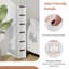 6-Drawer Rolling Organizer Unit Narrow Storage Cabinet with Built-In Wheels for Small Space