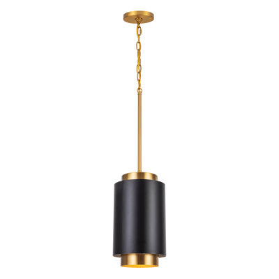 Luminaire suspendu cylindrique 1 lumière Ingrid