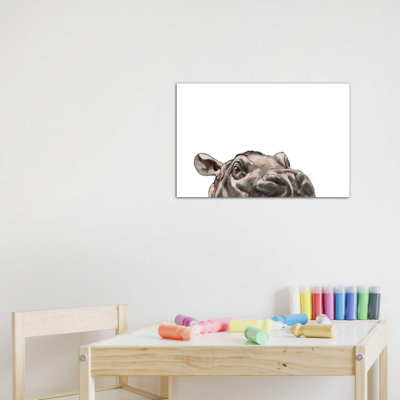 «Peeking Hippo» par Big Nose Work - impression d'art graphique