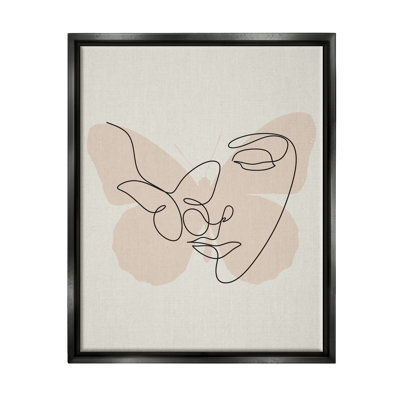 «Butterfly Girl Face Doodle» par Lil 'Rue, impression