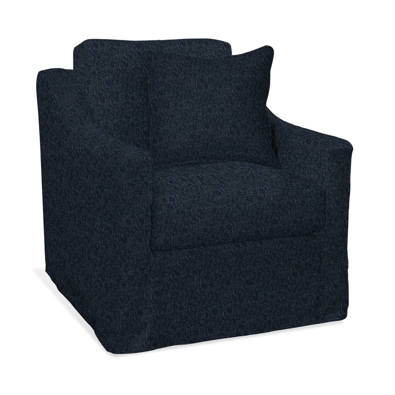 Fauteuil pivotant 33 po de large Oliver, Performance Crypton bleu marine; 0822-61