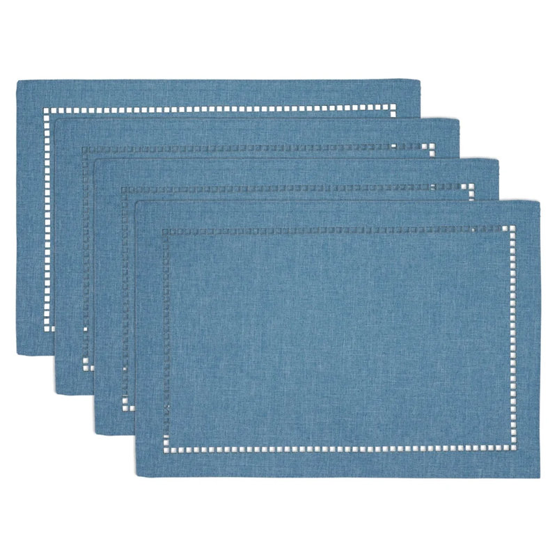 Leiker Polyester Rectangle Placemat, Denim
