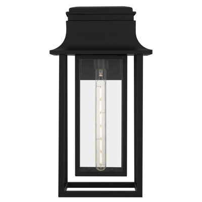 Garner 1-Light Matte Black Outdoor Wall Lantern
