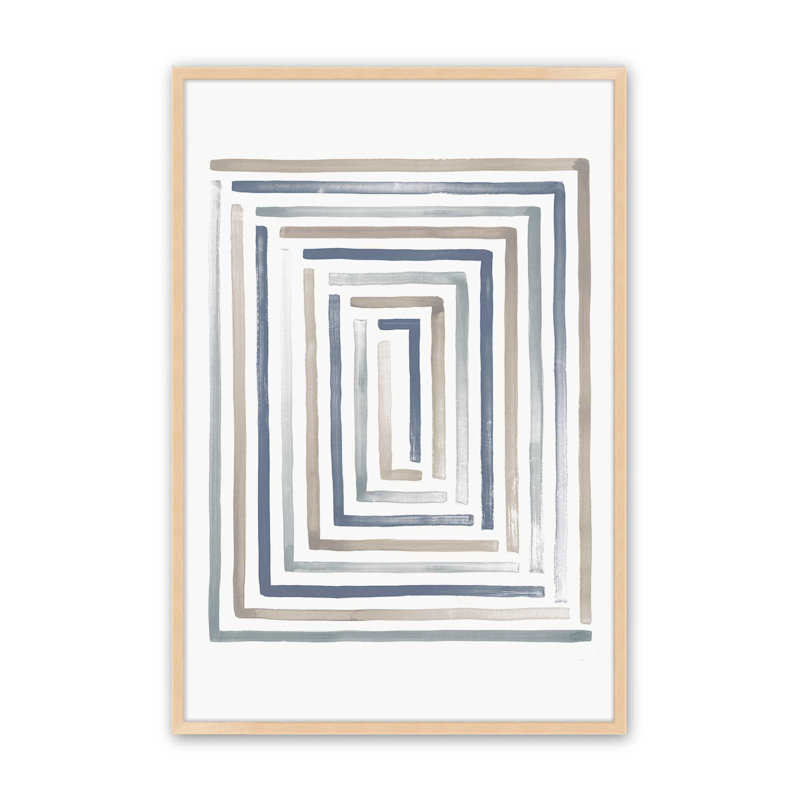 Linear Visions II Print, Open Corner Framed, Raw Maple, 25" H x 19" W