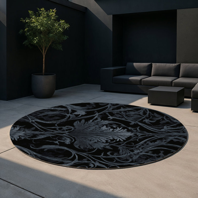 Tapis intérieur et extérieur Dusken Veil, Rond 5 pi