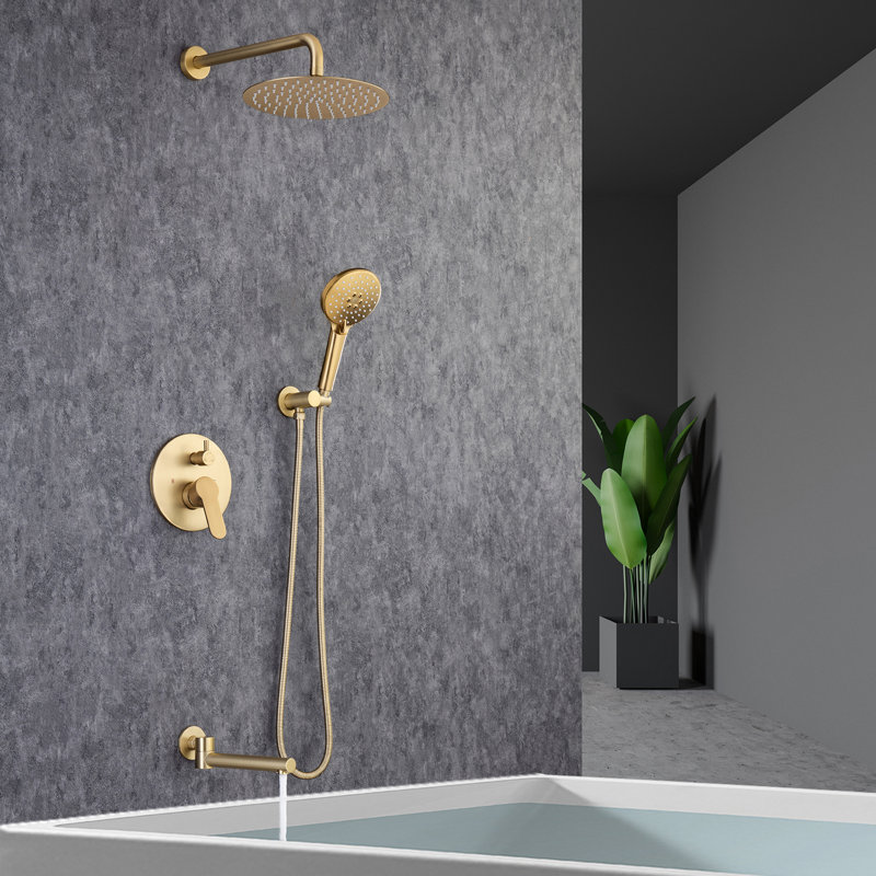 All-In-One Kit with Rough in-Valve, Matte Golden