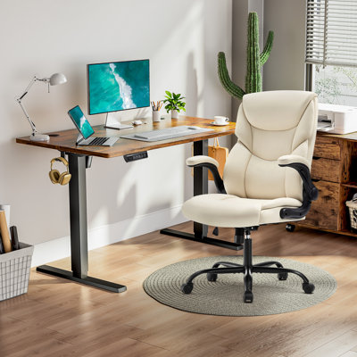 Ensemble de bureau pour travailler debout et à hauteur réglable avec fauteuil de direction