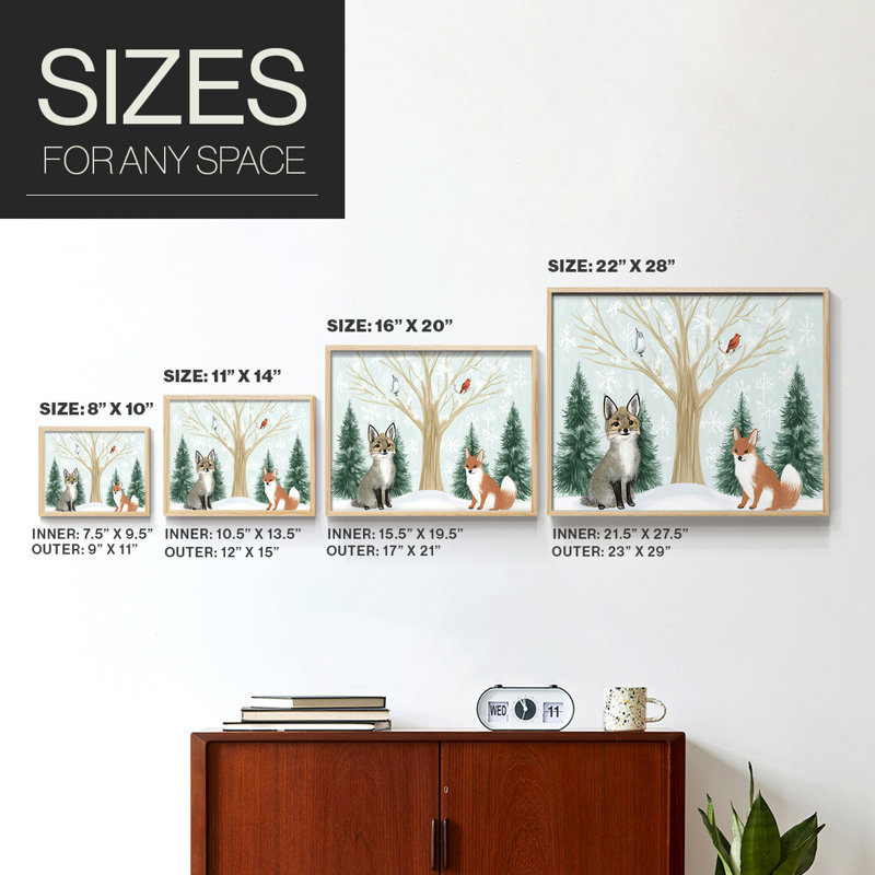 Chirstmas Art-CXXXII -Framed Print - Restickable, H 8 po x l 10 po, Naturel