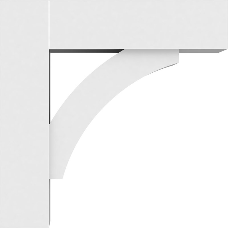 Support standard en PVC de qualité architecturale avec extrémités en bloc Thorton, H 14 po x l 5 po x P 14 po
