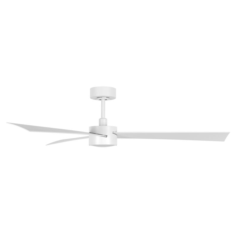 Audri 132cm Ceiling Fan with Light Kit, White