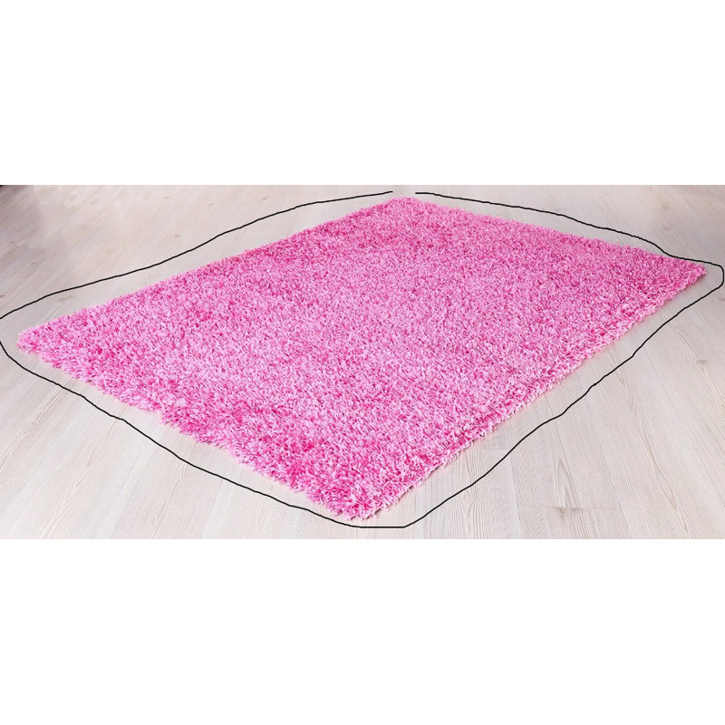 Solid Colour Shag Area Rug, Rectangle 80 x 150 cm