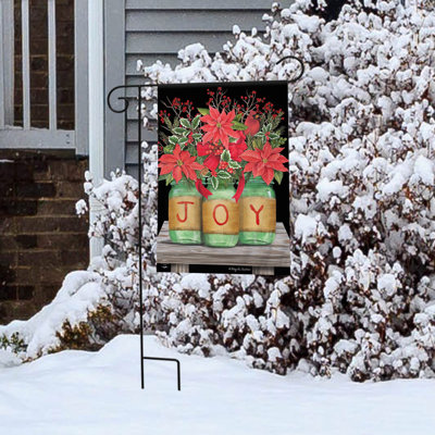 Joy Mason Jars Christmas Garden Flag