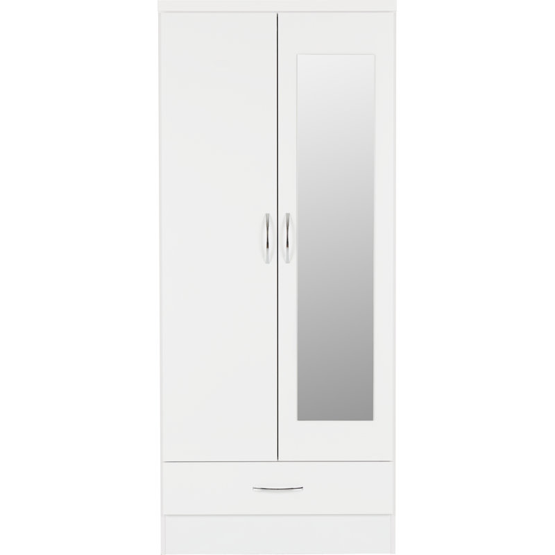 Cascio 2 Door Wardrobe, White Gloss