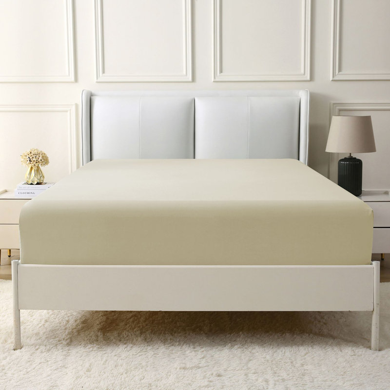 Drap-housse en microfibre ultra douce Solayne 1800 Series, Drap-housse pour taille de lit double, Beige