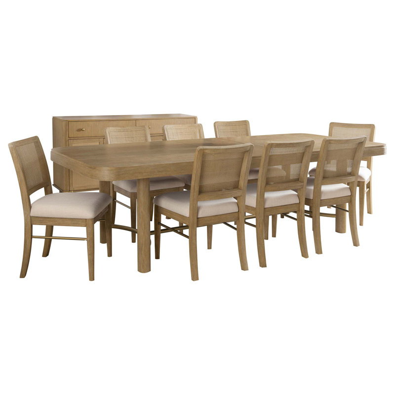 Ensemble de table de salle à manger à rallonge 9 pièces 9 pièces, 9 pièces : table, 8 chaises