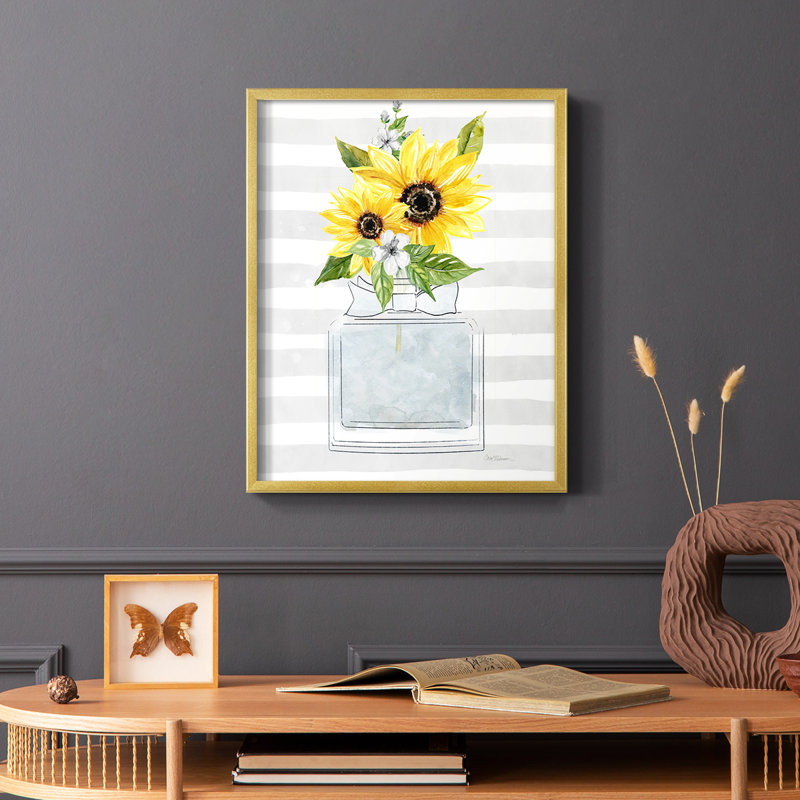 «Sunflower Perfume II», reproduction encadrée - bois massif, H 14 po x l 11 po