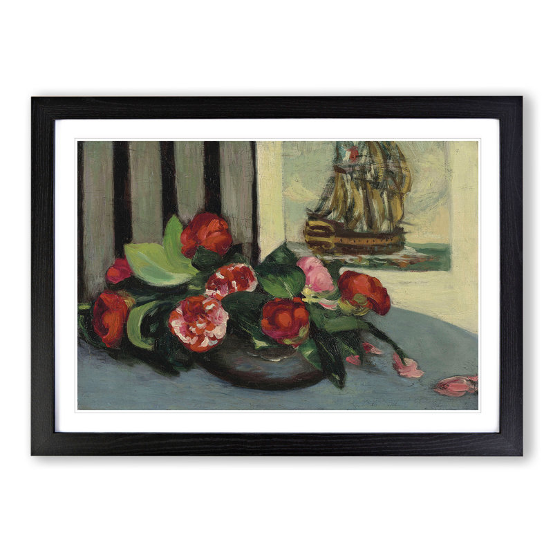 Flowers by Louis Anquetin - Framed Print, 36cm H x 48cm W x 2cm D, Black Framed