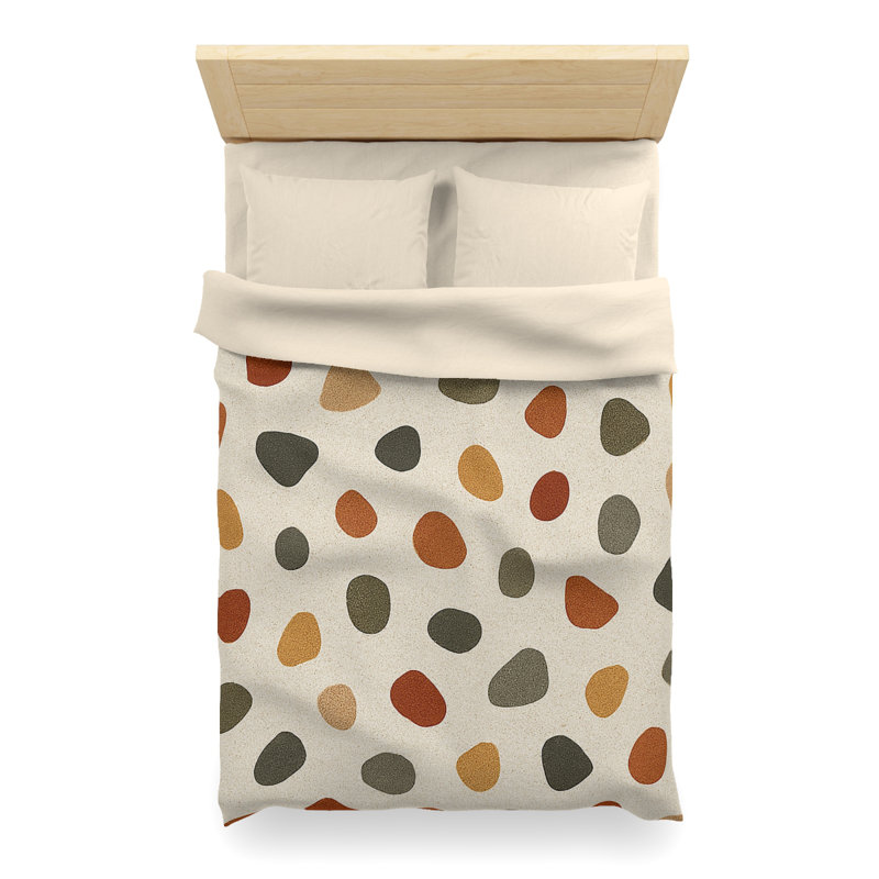 Microfiber Duvet Cover Boho Style, Design 41, Cream, Twin XL Duvet Cover