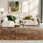 Tapis oriental en laine noué à la main couleur sauge 8 x 10 8 po Oushak