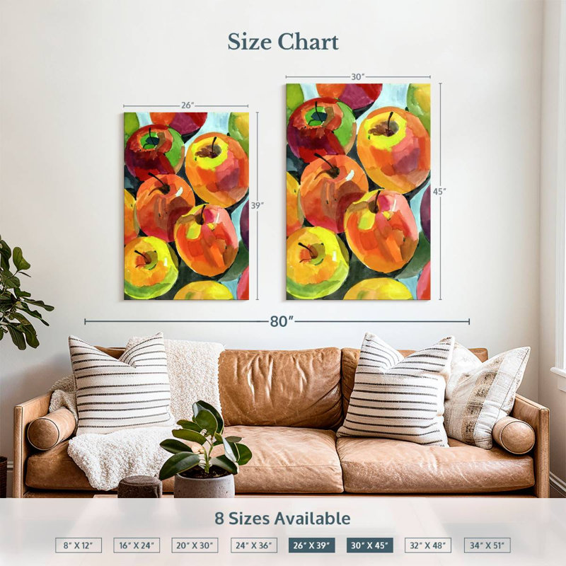 Yarlin Still Life Apples, 39" H x 26" W