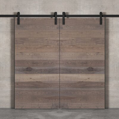 Flush Manufactured Wood Barn Door with Installation Hardware Kit -  Urban Woodcraft, 500W.40BD.PN.G-D